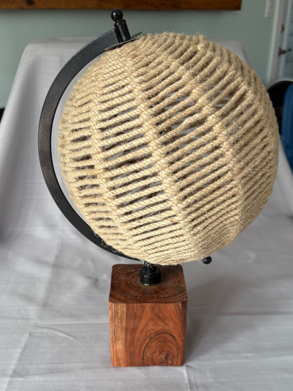Neutral Jute Wrapped Globe Decorative Accent